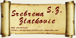 Srebrena Zlatković vizit kartica